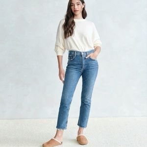 Agolde Riley High Rise Straight Crop Jeans Organic Cotton size 26
